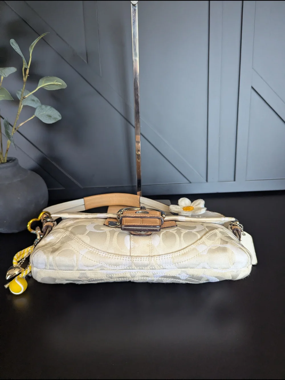 Limited Edition Coach Soho Optic Signature Bumblebee Flap Shoulder Bag